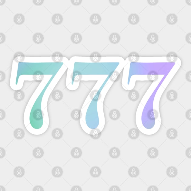 angel numbers 777 Sticker by JuneNostalgia